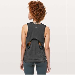 Lululemon Circuit Crusher Tank in Evolution Stripe Black Heathered Dark Cast